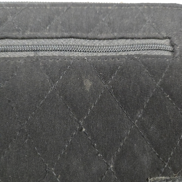 Vera Bradley Wallet All Black Quilted Bifold Wristlet Goth Emo Preppy Dark Fairy - Picture 2 of 8